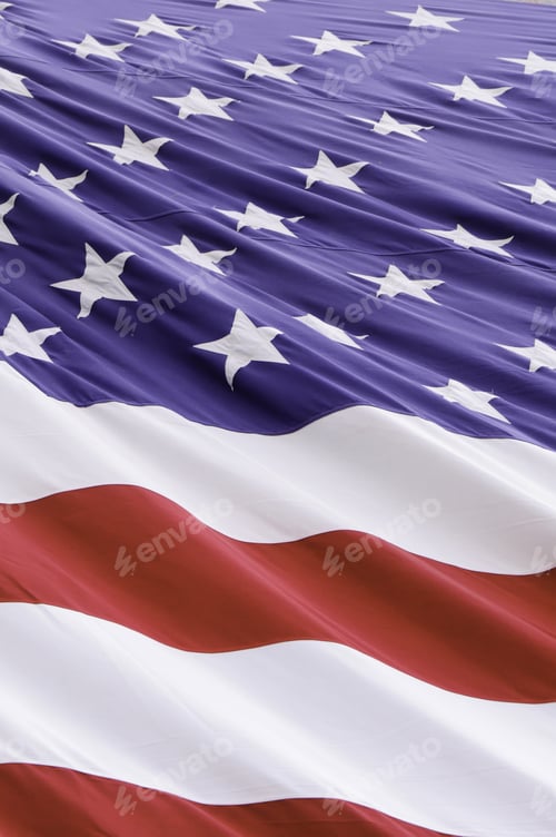 Preview: Stars and Stripes of the American Flag Waving