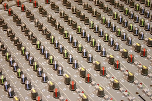 Preview: Audio Mixing Console with Knobs for Professional Sound
