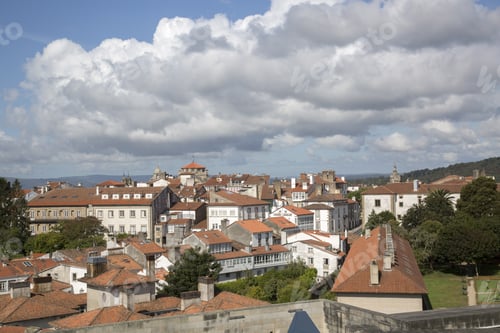 Preview: View Of City, Santiago De Compostela, Galicia, Spain