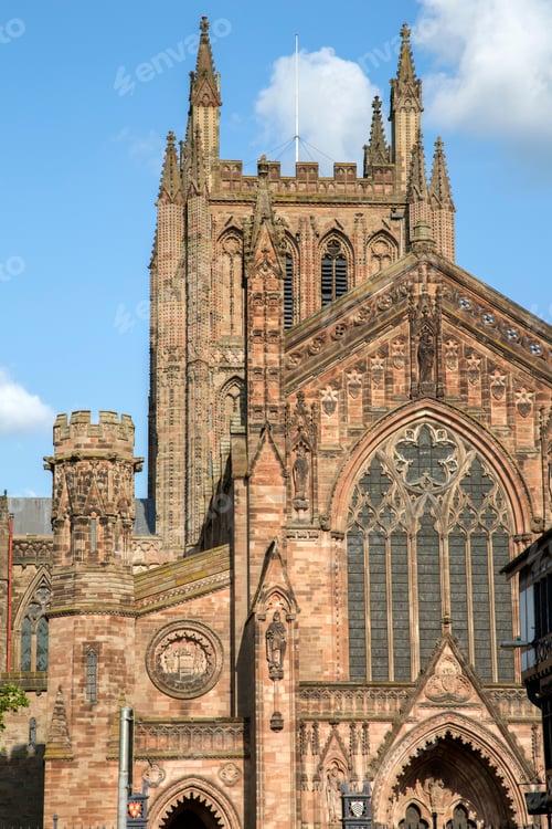 Preview: Cathedral Church Facade, Hereford, England, Uk
