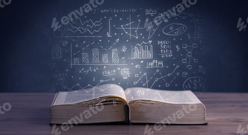 Preview: Hand-Drawn Financial Plans And Charts Coming Out Of An Open Book