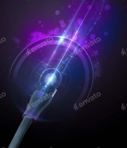 Preview: Glowing Electric Cable Close-Up