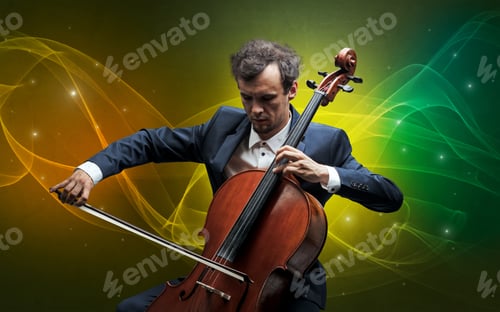 Preview: Serious Classical Cellist With Fabled Sparkling Wallpaper
