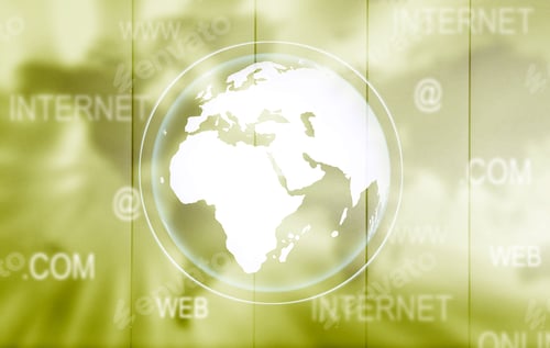 Preview: Green Worldwide Technology Background - Olive Tone