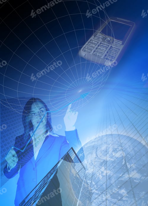 Preview: Blue Business-Technology Background