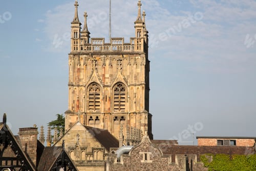 Aperçu: Tower At Priory Church; Great Malvern; England; Uk