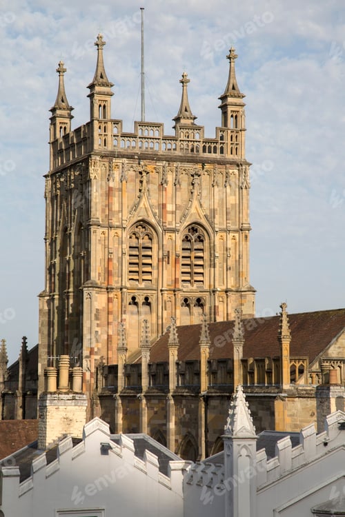 Preview: Tower At Priory Church; Great Malvern; England; Uk