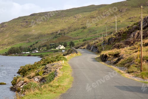 Preview: Open Road, Fee Lough Lake; Connemara National Park; Ireland