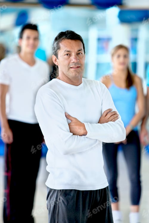 Preview: Man At The Gym In Front Of A Group