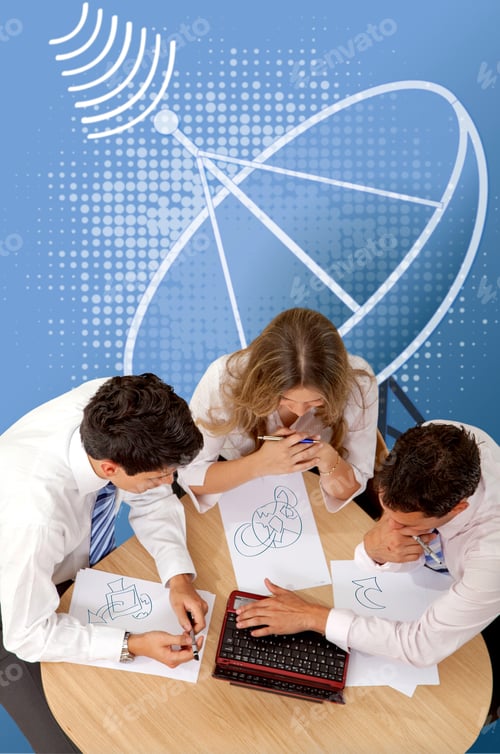 Preview: Busines Team Working On A Laptop Computer
