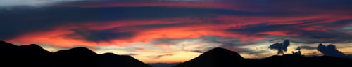 Preview: Huge Sunsetover The Andes - Panomaric Photo 6213 X 1200