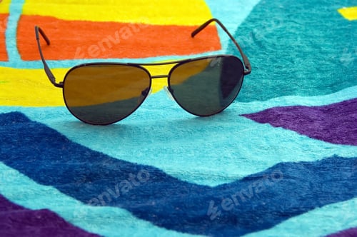 Preview: Aviator Sunglasses On Beach Towel