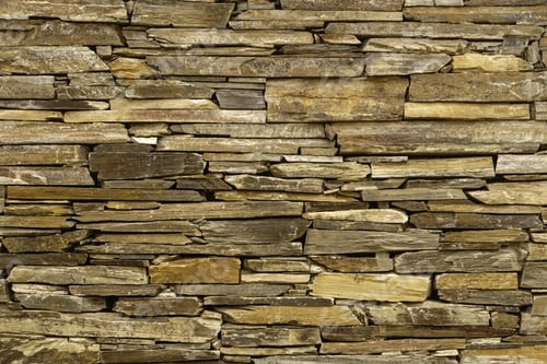 Preview: Detail Of Stone Retaining Wall In Arizona Garden