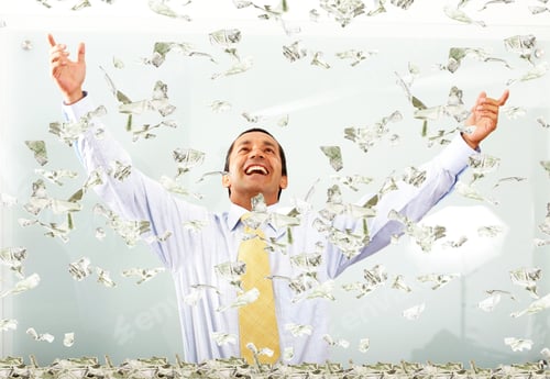 Preview: Business Success - Man With Lots Of Money Smiling