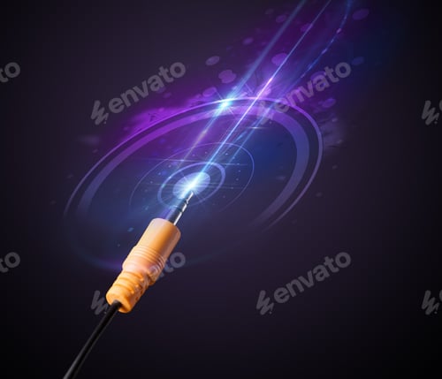 Preview: Glowing Electric Cable Close-Up