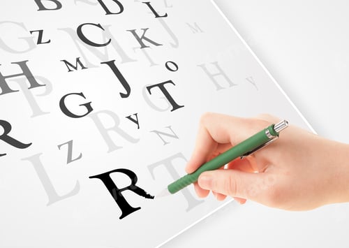 Preview: Human Hand Writing Various Letters On White Plain Paper