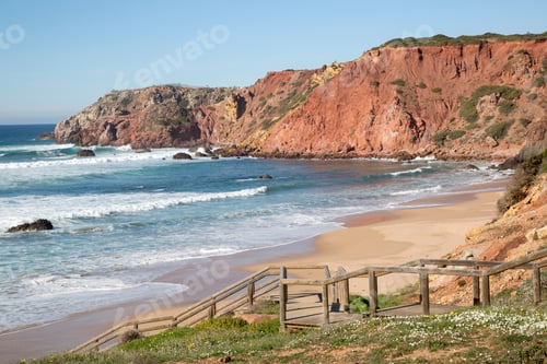 Preview: View Of Amado Beach; Algarve; Portugal; Europe