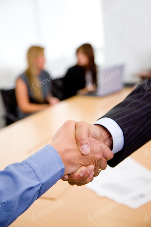 Preview: Close Up Of Two Business Men Shaking Hands - Business Concepts