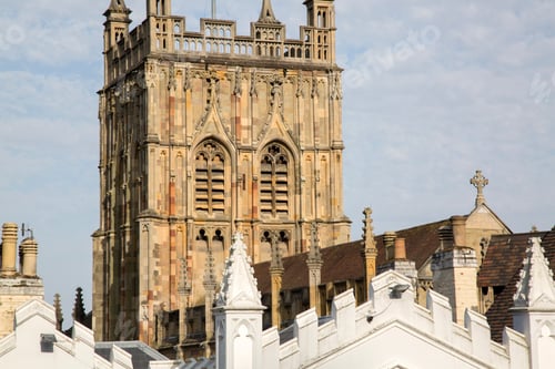 Preview: Tower At Priory Church; Great Malvern; England; Uk