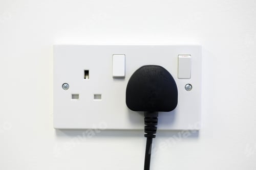 Preview: British Wall Double Plug Socket