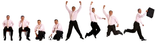 Preview: Series Of A Business Man In Different Positions Isolated