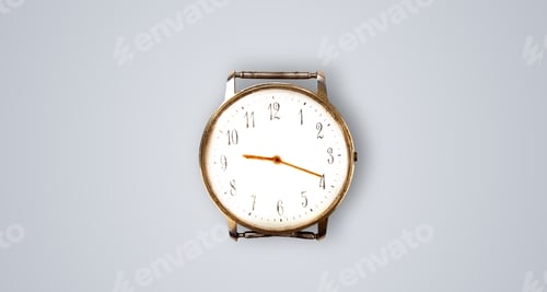 Preview: Modern Clock Showing Precise Time, Hours And Minutes