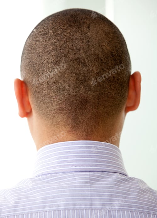 Preview: Business Man Head Seen From Behind In An Office
