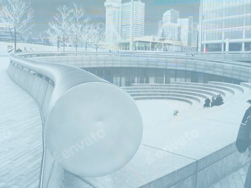 Preview: Virtual City In Grey/Blue Tone