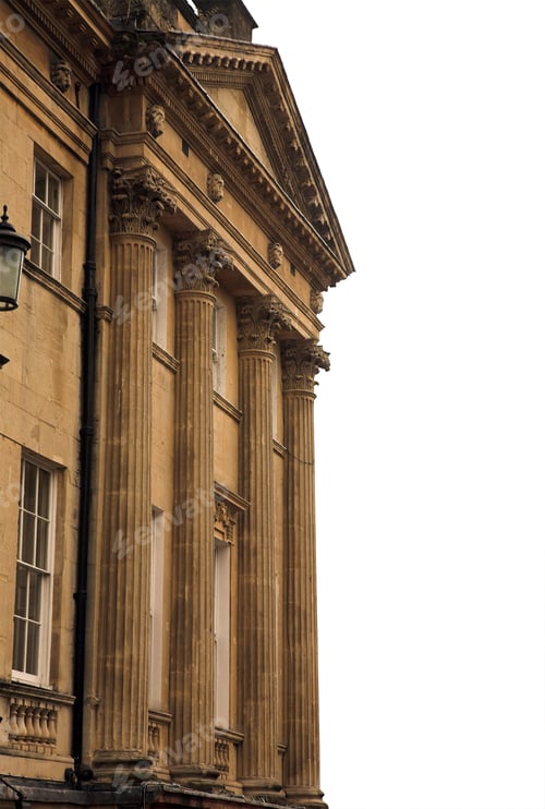 Preview: Columns Of Justice Over White Background