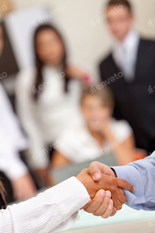 Preview: Close Up Of A Business Handshake At The Office