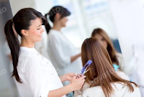 Preview: Woman At The Hair Salon Getting A Haircut