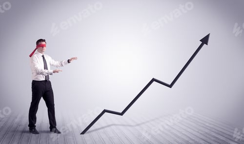Preview: A Young Male Office Worker Trying To Find The Right Solution To Develop A Growing Market Concept