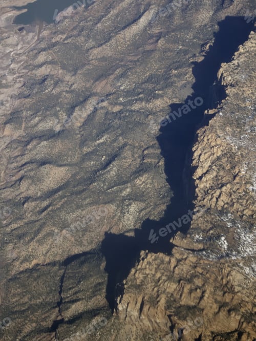 Preview: Aerial View Of Lower Rocky Mountains From Approximately 35,000 Feet In Late February