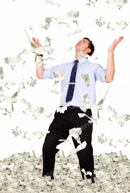 Preview: Business Millionaire - Dollar Bills Raining On Him
