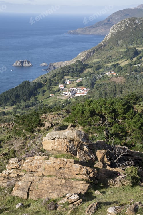 Preview: View Of Teixido Village; Spain;