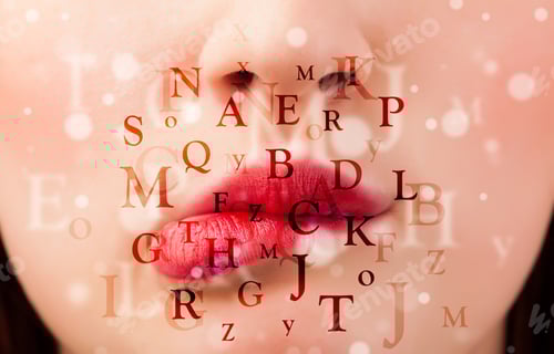 Preview: Beautiful Girl Lips Breathing Fonts And Characters Close Up