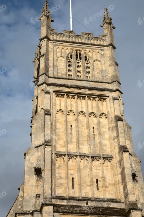 Aperçu: St John Baptist Parish Church Tower, Cirencester, England, Uk