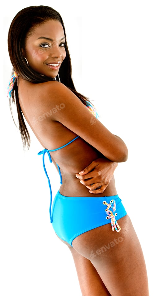 Preview: Beautiful Bikini Girl Isolated Over A White Background