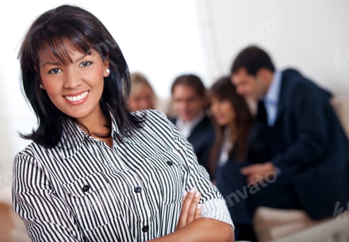 Preview: Business Woman Portrait At An Office Smiling
