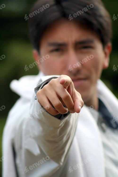 Preview: Casual Guy Pointing Angrily At The Camera