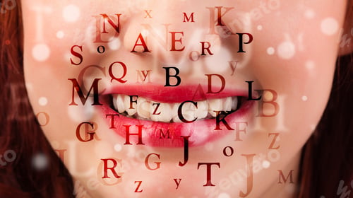 Preview: Beautiful Girl Lips Breathing Fonts And Characters Close Up