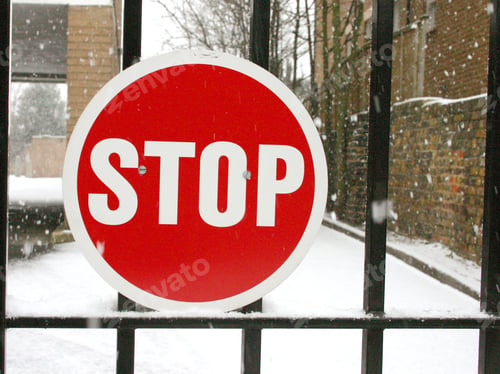 Preview: Stop Sign On A Fence