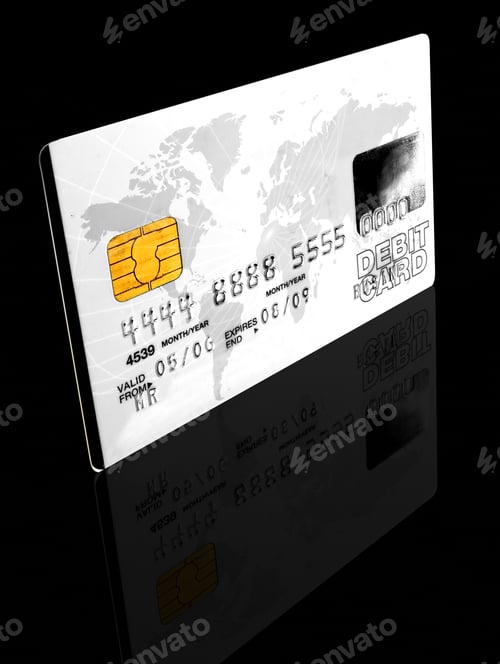 Preview: Credit Card Over A Black Background - Note The Design Of The Card Is My Own And The Numbers On The