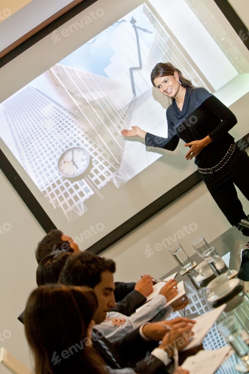Preview: Business Woman Making A Presentation At The Office