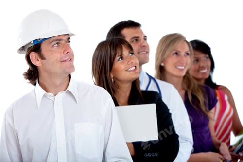 Preview: Group Of People With Different Professions Isolated On White