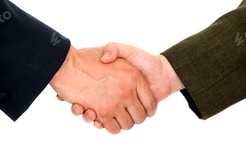 Preview: Business Handshake Deal - Isolated Over A White Background