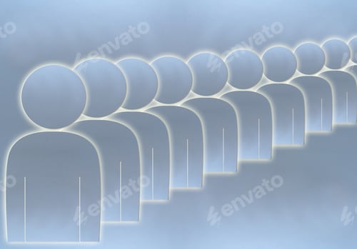 Preview: Aluminium Queue Of People