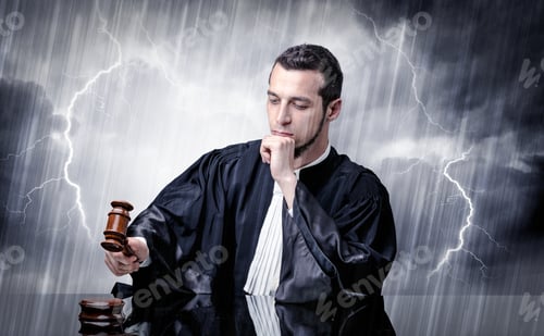 Preview: Young Handsome Judge With Stormy Wallpaper
