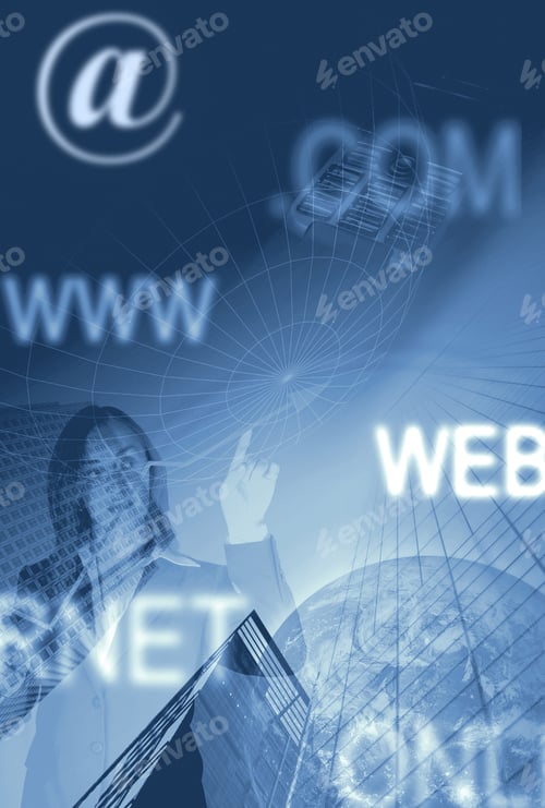 Preview: Business Communications Background In Business Colour Tones