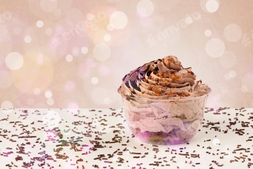 Preview: Close Up Of Delicious Tasty Homemade Cakes With Bokeh Light Background
